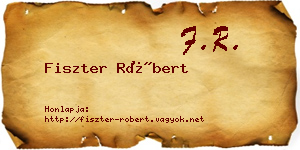 Fiszter Róbert névjegykártya