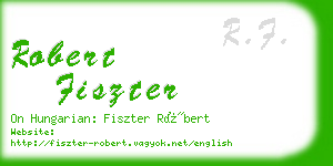 robert fiszter business card